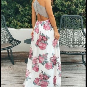Lace back maxi dress